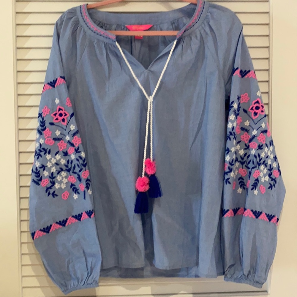 Pink & blue Lily Pulitzer top